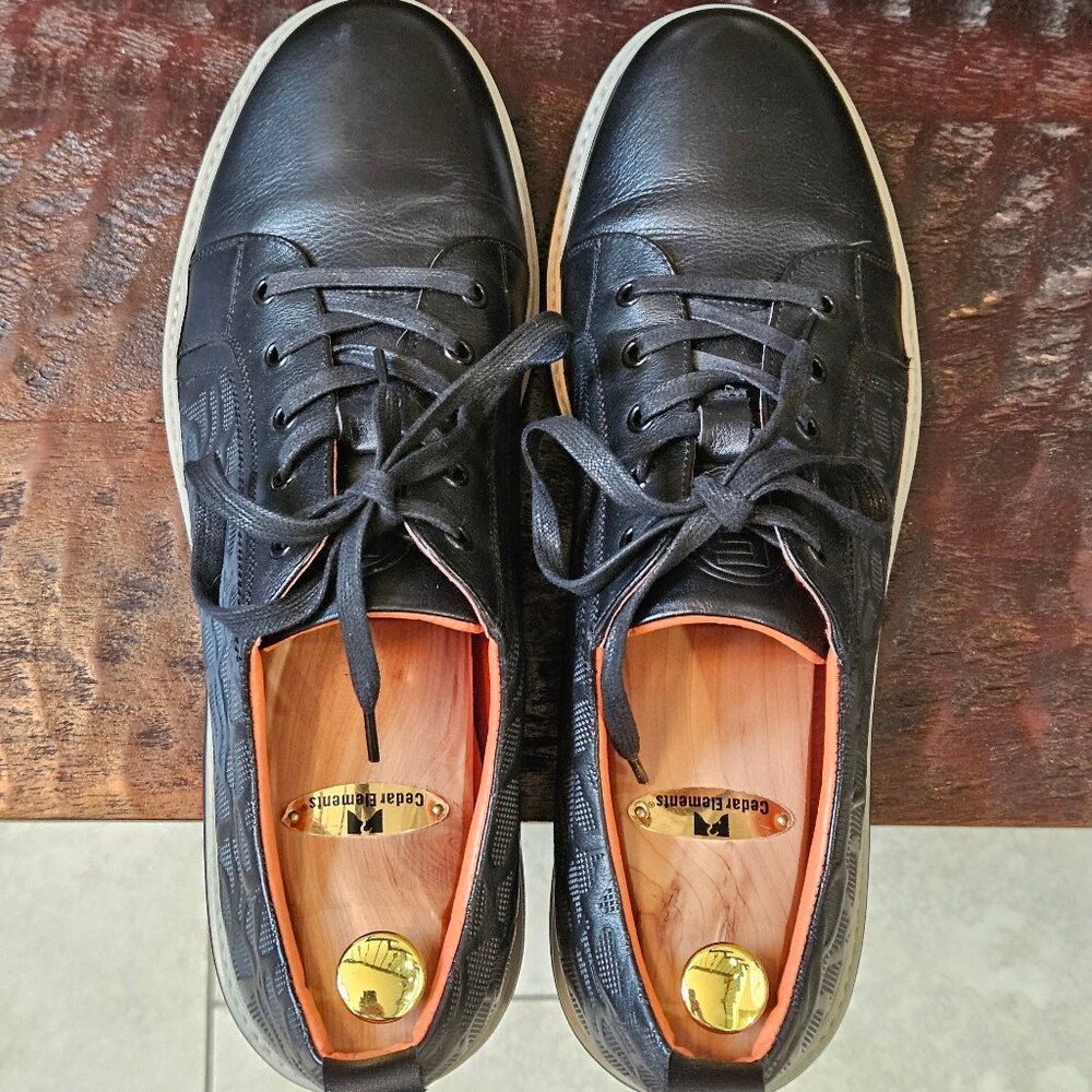 French Connection Men's Leather Oxfords, Black, Sz 13 - Picture 6 of 16